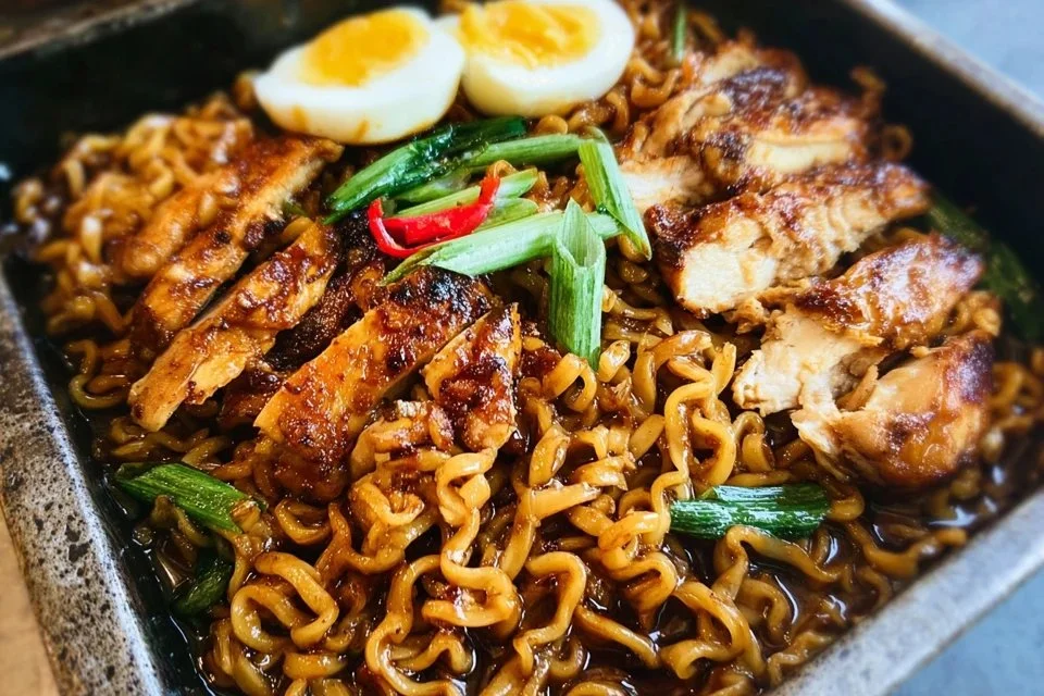 Blackstone Chicken Teriyaki Ramen