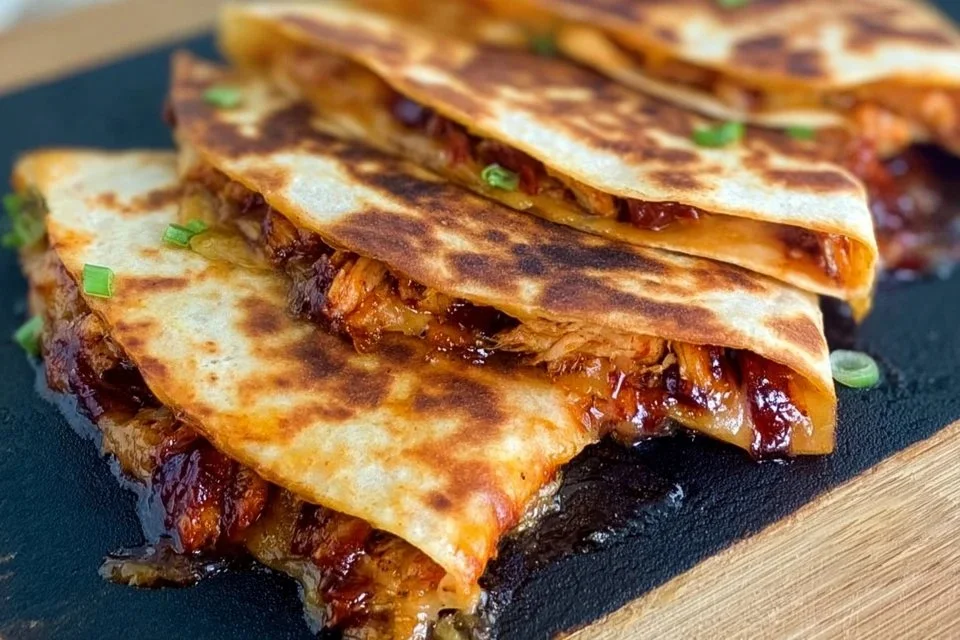 Blackstone Hot Honey BBQ Chicken Quesadillas