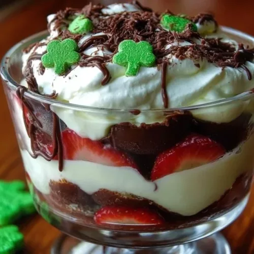 Delicious Chocolate-Covered Strawberry Trifle served in a glass bowl