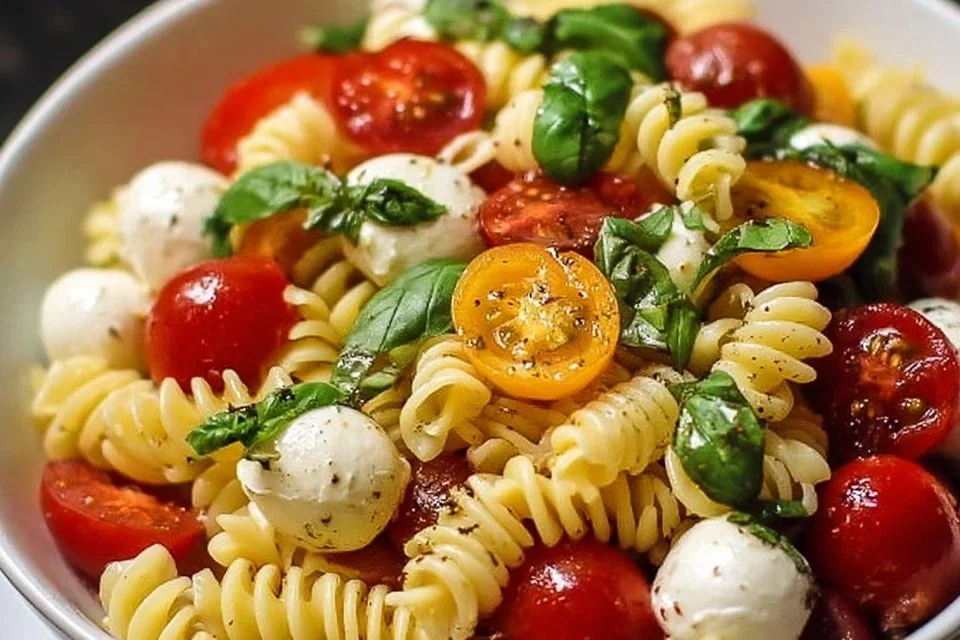 Colorful Caprese Pasta Salad