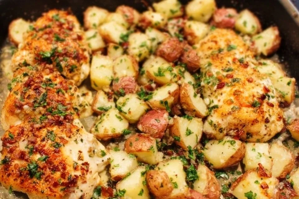 Garlic Parmesan Chicken & Potatoes