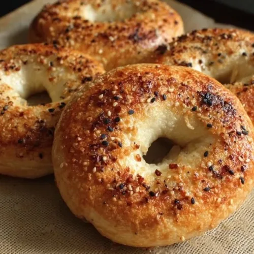 Freshly baked Greek Yogurt Bagels with toppings