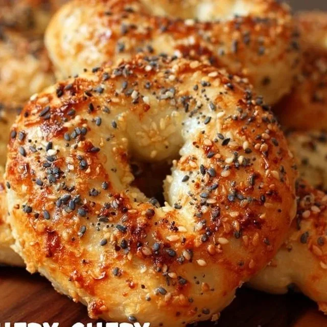 Freshly baked Greek yogurt bagels ready to enjoy, offering a rich source of protein.