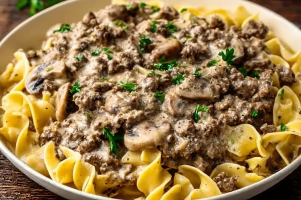 Ground Beef Stroganoff
