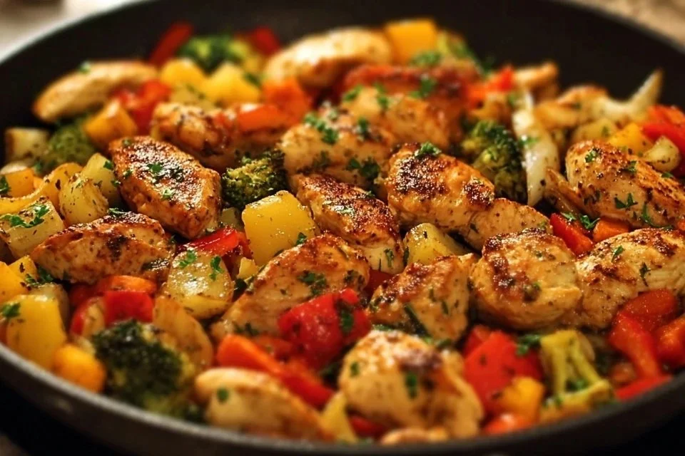 Healthy Chicken and Vegetables Skillet