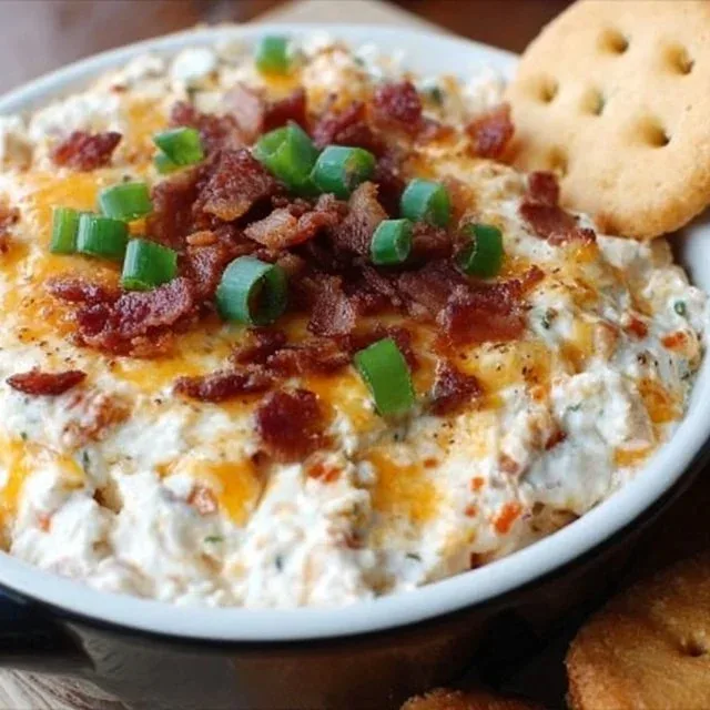 Delicious Million Dollar Crack Dip served in a bowl with chips.