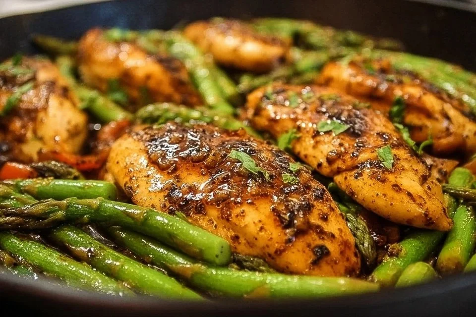 One-Pan Balsamic Chicken & Asparagus
