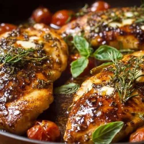 One-Pan Juicy Chicken cooked in Balsamic Sauce