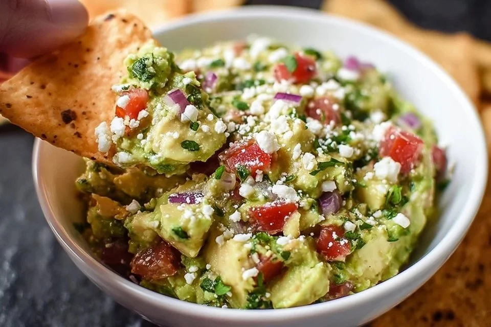 Seriously Addicting Avocado Feta Dip