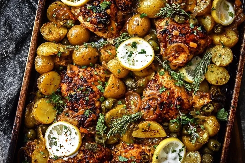 Sheet Pan Lemon Balsamic Chicken and Potatoes