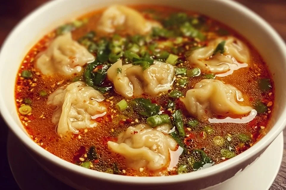 Spicy Dumpling Soup