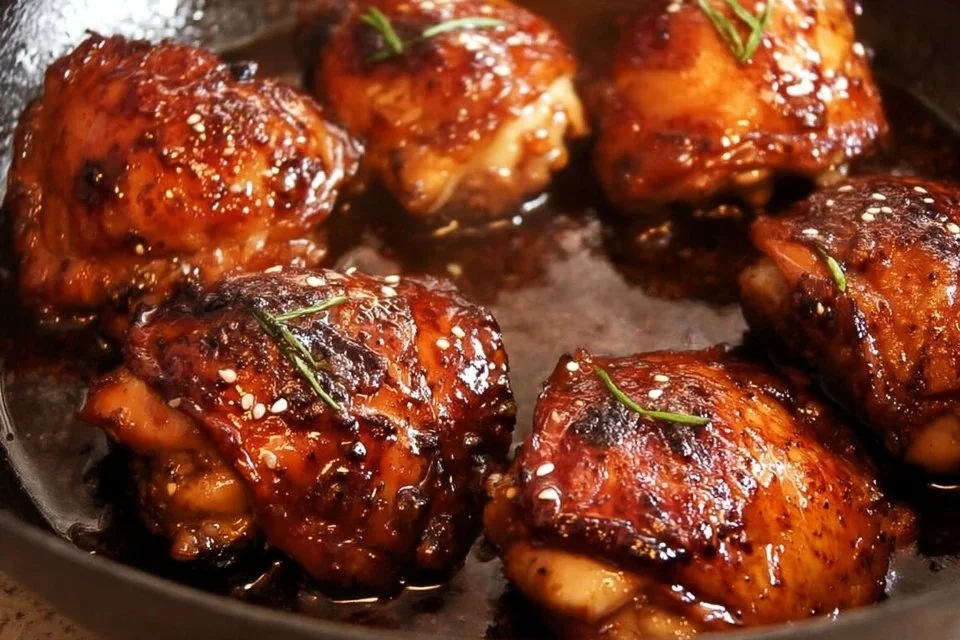 Baked Chicken Thighs in Honey Soy Sauce
