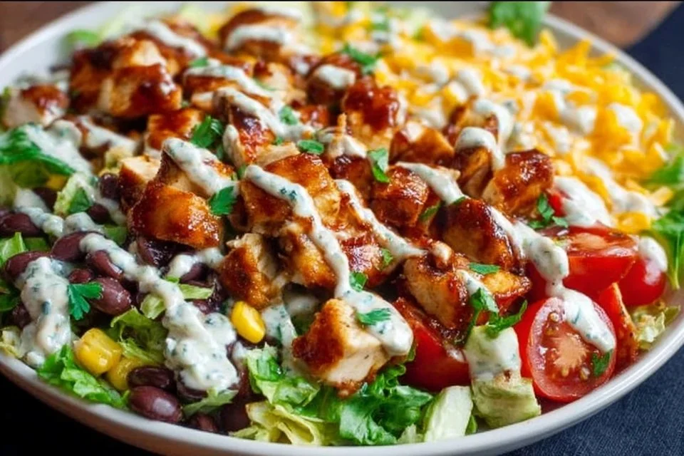BBQ Chicken Chopped Salad with Chipotle Ranch