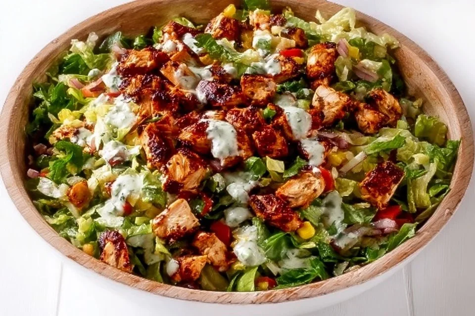 BBQ Chicken Chopped Salad with Cilantro Ranch