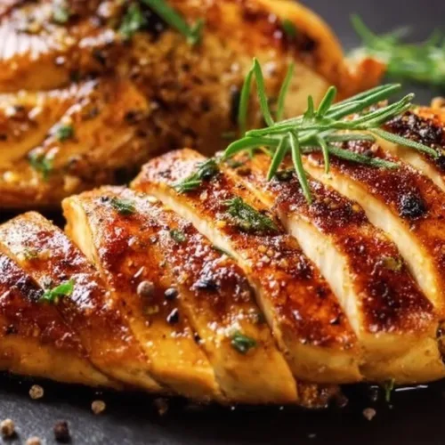 Delicious chicken marinated with spices and herbs for grilling