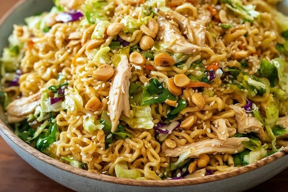 Fresh Asian Ramen Noodles Chicken Salad