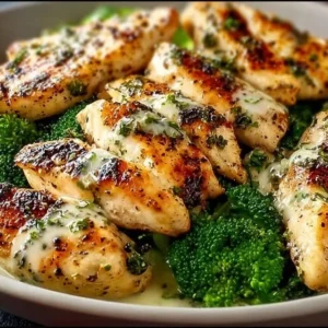 Delicious healthy grilled chicken meal served with vegetables