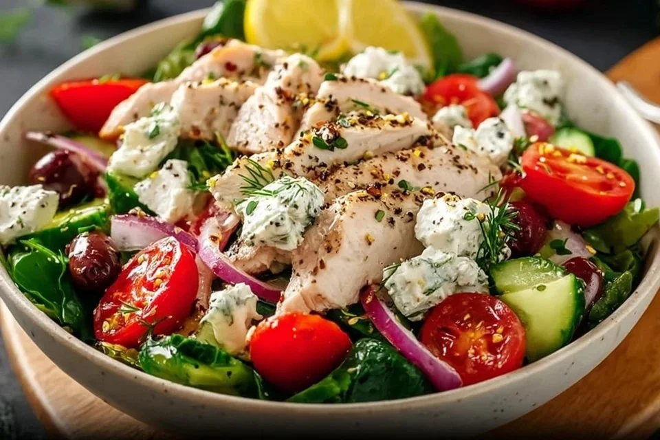 Healthy Mediterranean Chicken Salad