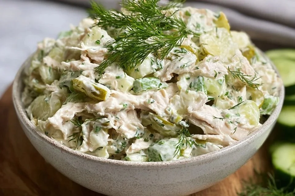 Easy Dill Pickle Chicken Salad