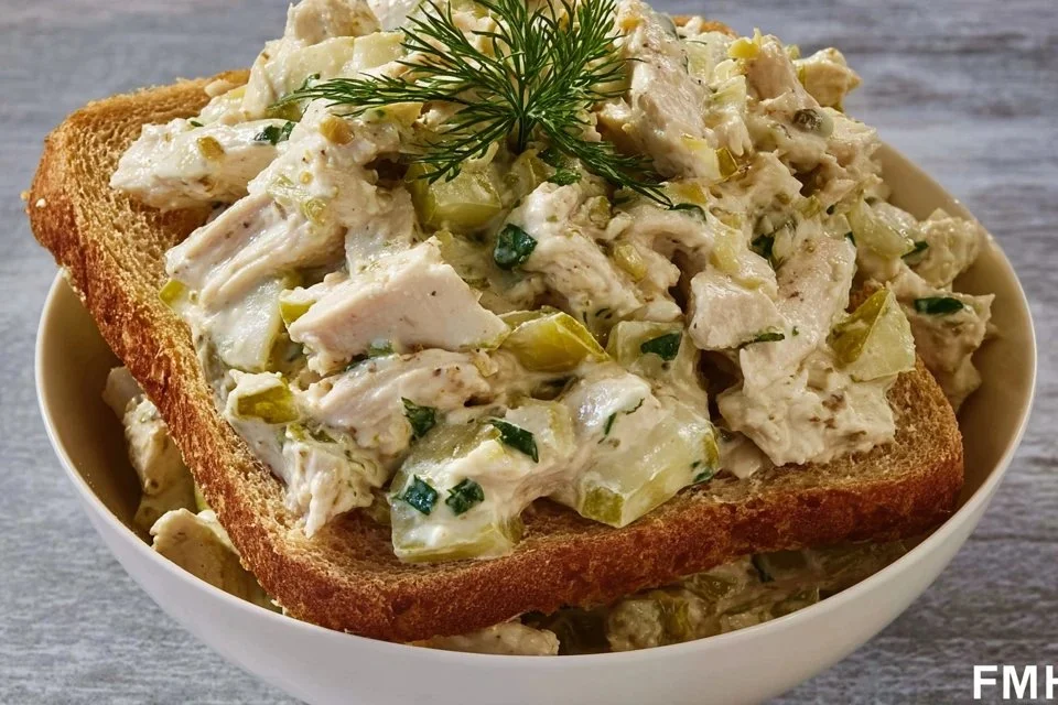 High Protein Dill Pickle Chicken Salad
