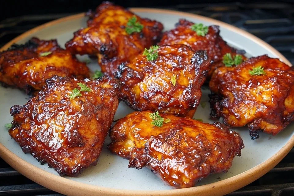 Honey BBQ Chicken Thighs In Air Fryer
