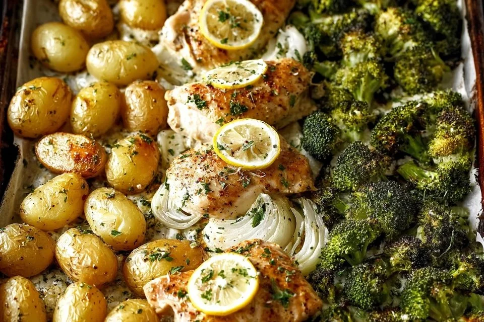 Lemon Garlic Chicken (Sheet Pan with Potatoes & Broccoli OR Marinade)