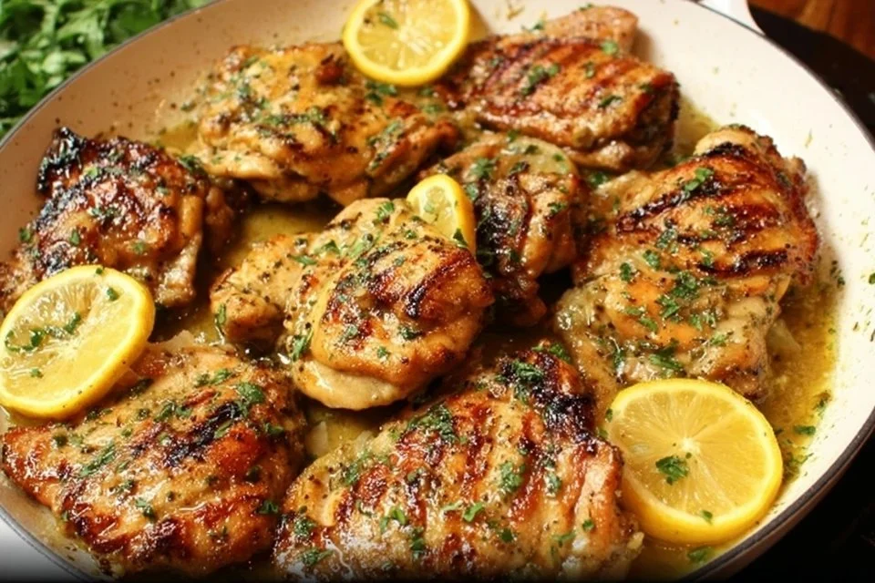 Lemon Garlic Chicken Thighs