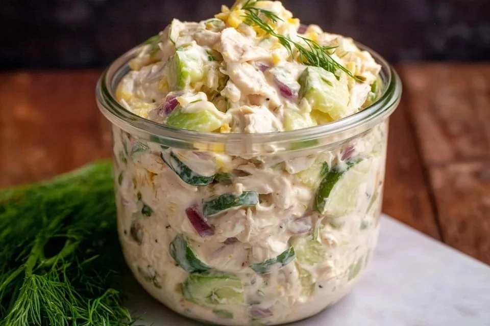 Low Carb Chicken Salad with a Dill Pickle Twist