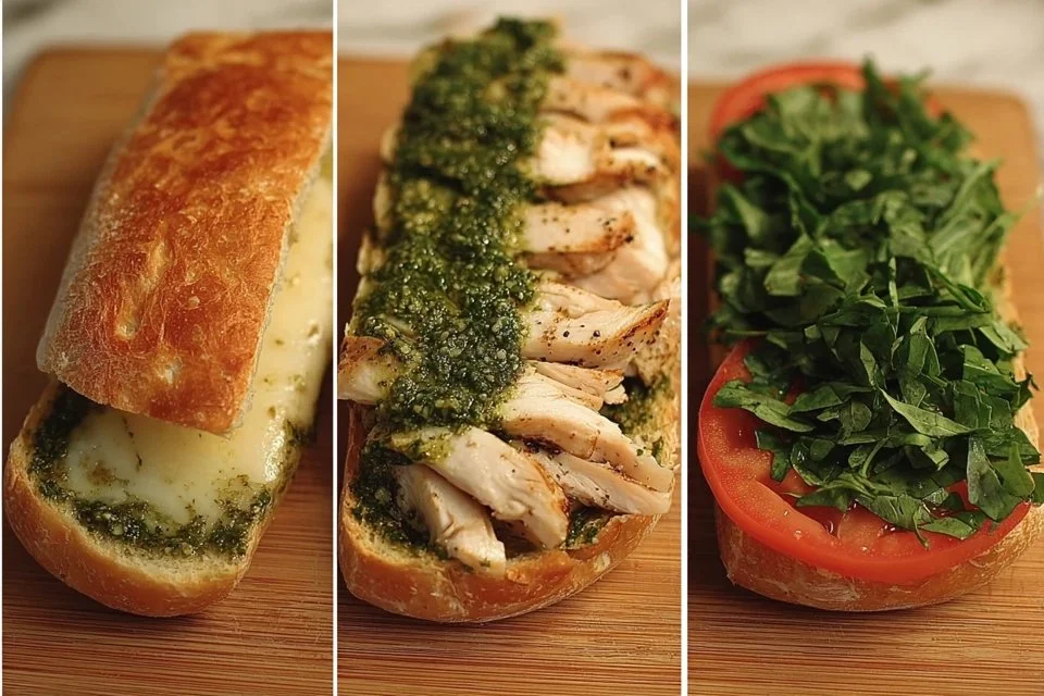 The Best Chicken Pesto Sandwich