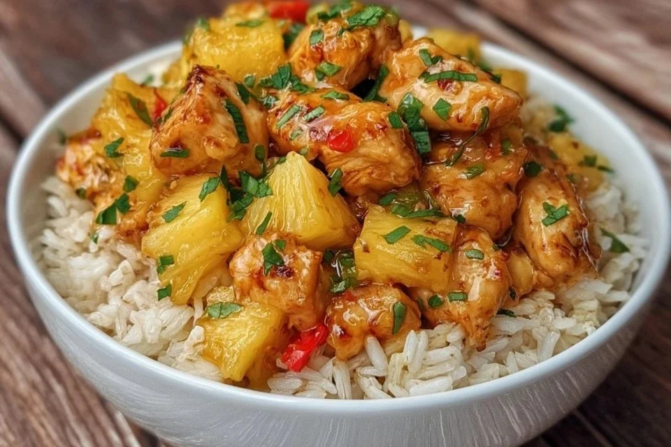 Tropical Pineapple Chicken and Rice