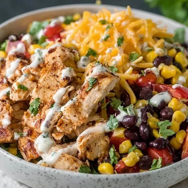 Zesty Southwest Chicken Salad with fresh ingredients and a spicy dressing