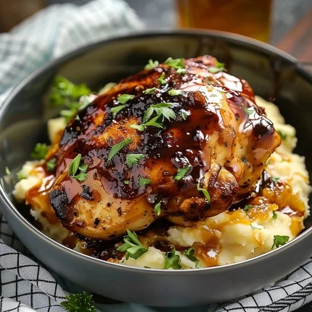Chipotle Honey Chicken Thighs With Smoked Gouda Mashed Potatoes