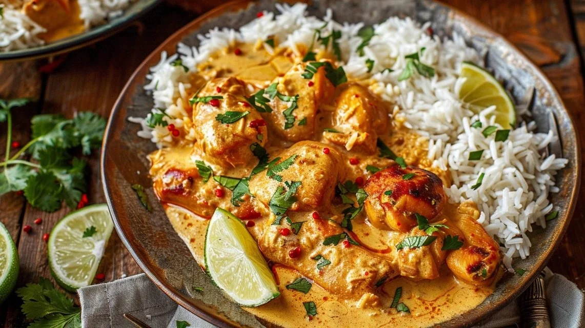 Creamy Coconut Chicken with Lime & Jasmine Rice