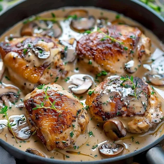 Creamy Mushroom Chicken Thighs