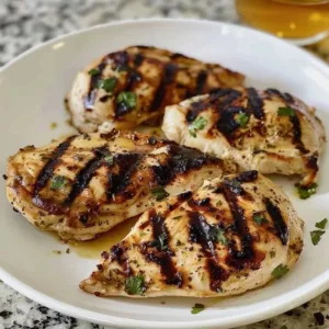 Delicious easy grilled chicken recipe on the grill.