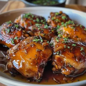 Plate of Honey Garlic Chicken served with vegetables and rice