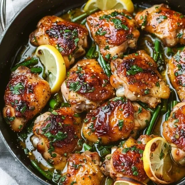 Lemon Garlic Butter Chicken Thighs