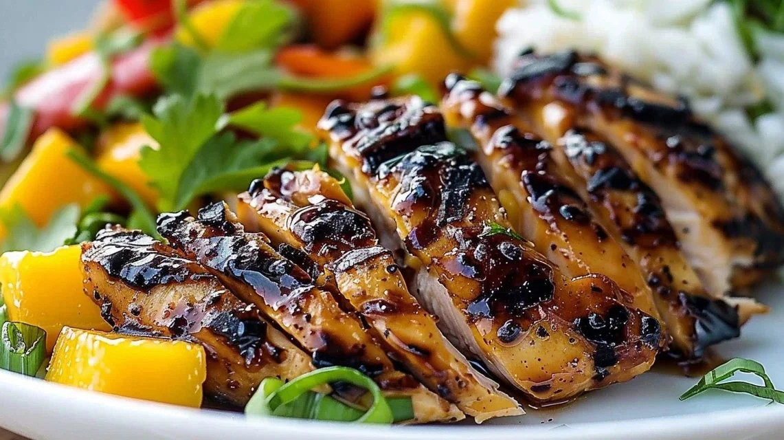 Asian Mango Glazed Chicken Twists