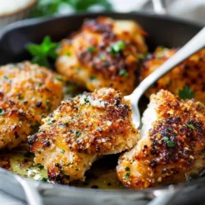 Baked garlic parmesan chicken thighs seasoned to perfection