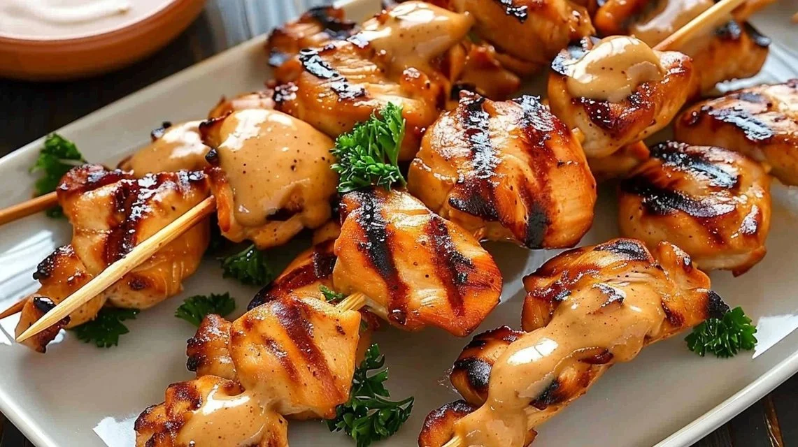 Bang Bang Chicken Skewers
