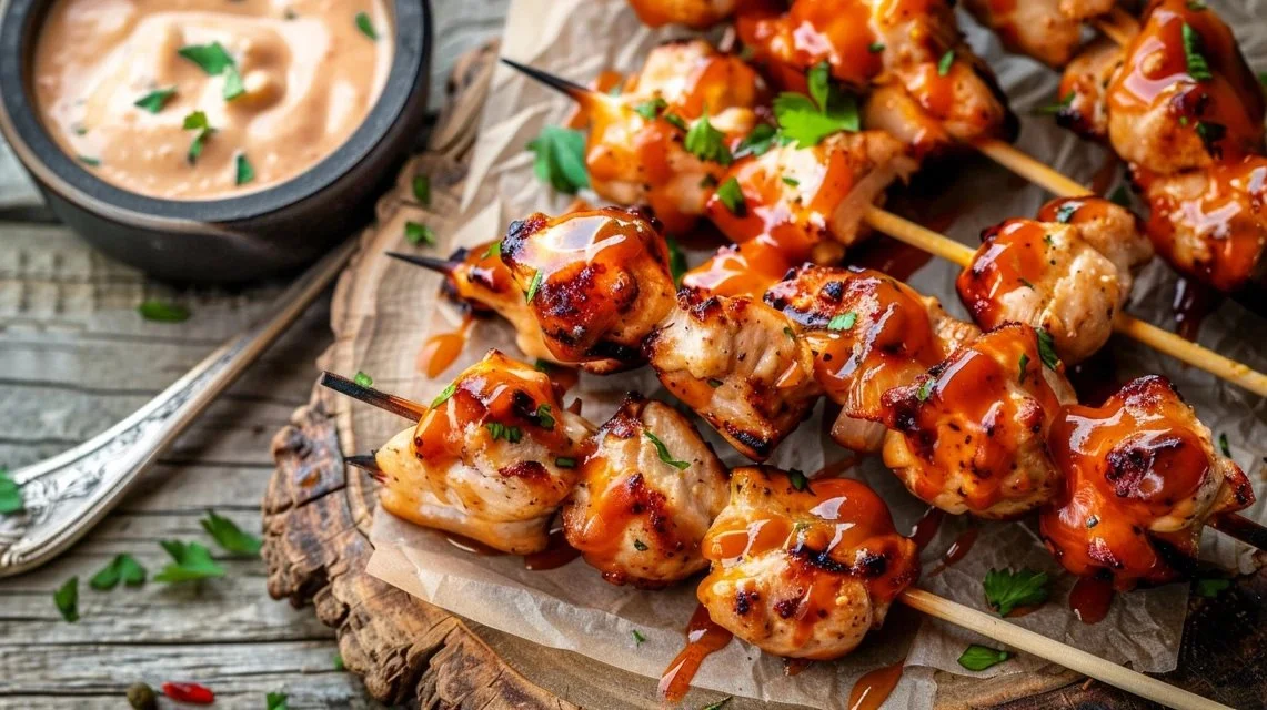 Bang Bang Chicken Skewers