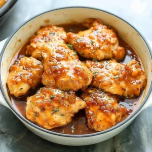 Delicious Brown Sugar Garlic Chicken Breasts garnished with herbs