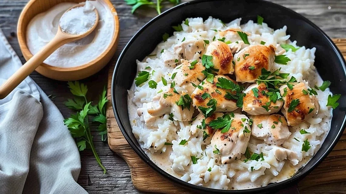 Creamy Smothered Chicken and Rice