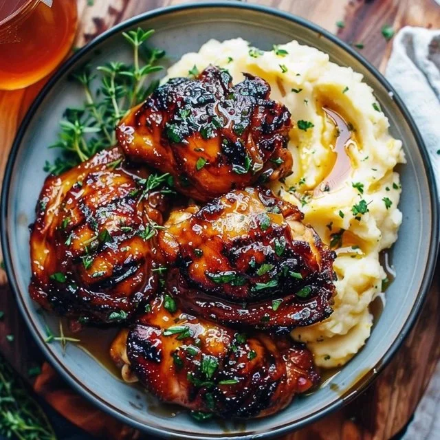 Delicious Chipotle Honey Chicken Thighs marinated and grilled to perfection.