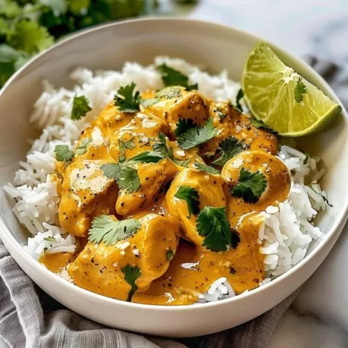 Delicious Coconut Chicken Rice Bowl served in a vibrant dish with fresh ingredients