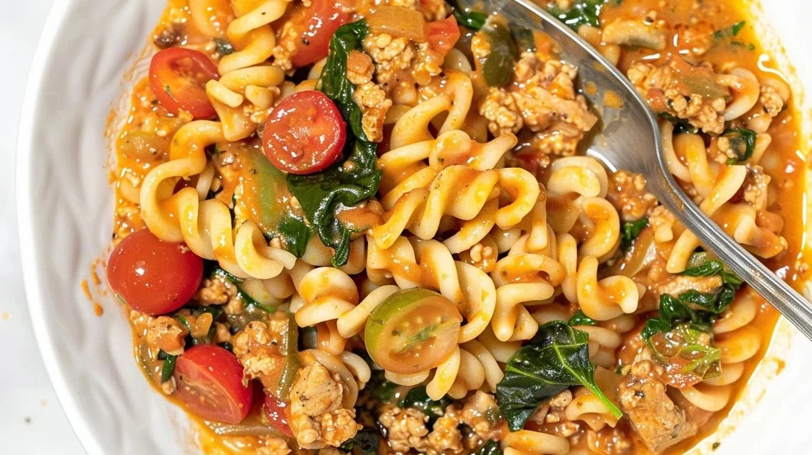 Creamy Ground Chicken Pasta