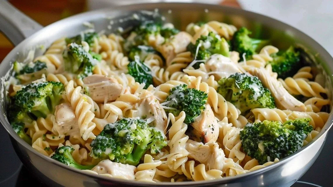 Creamy Rotisserie Chicken Broccoli Pasta