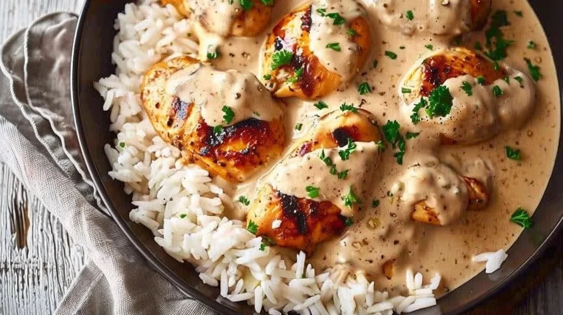 Creamy Smothered Chicken and Rice