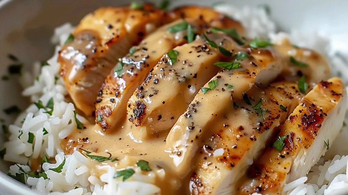 Irresistibly Creamy Smothered Chicken and Rice