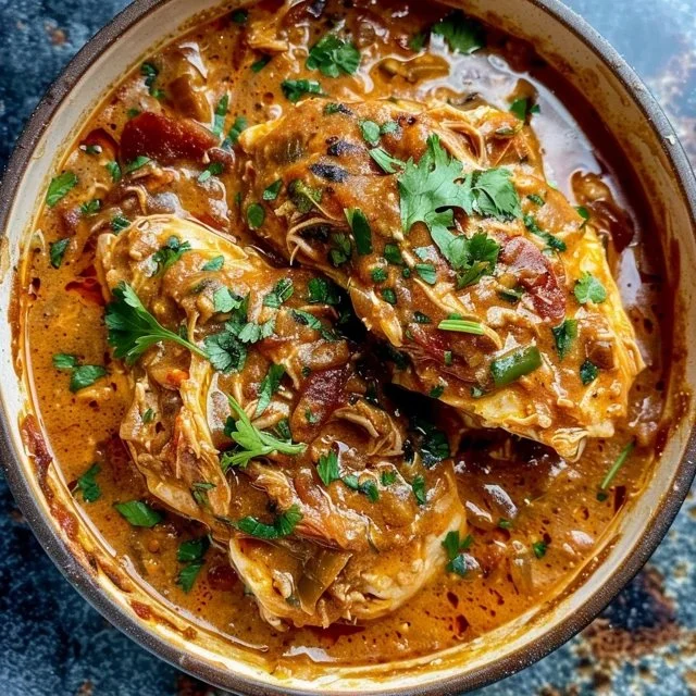 Crock Pot Marry Me Chicken dish garnished with herbs and served in a bowl